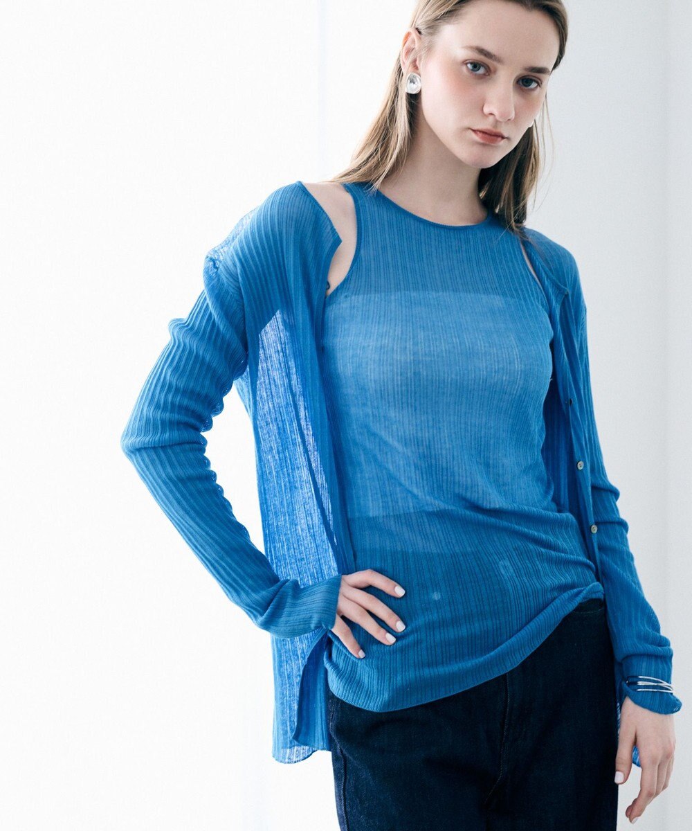 uncrave ランダムリブシアーニット カーディガン 