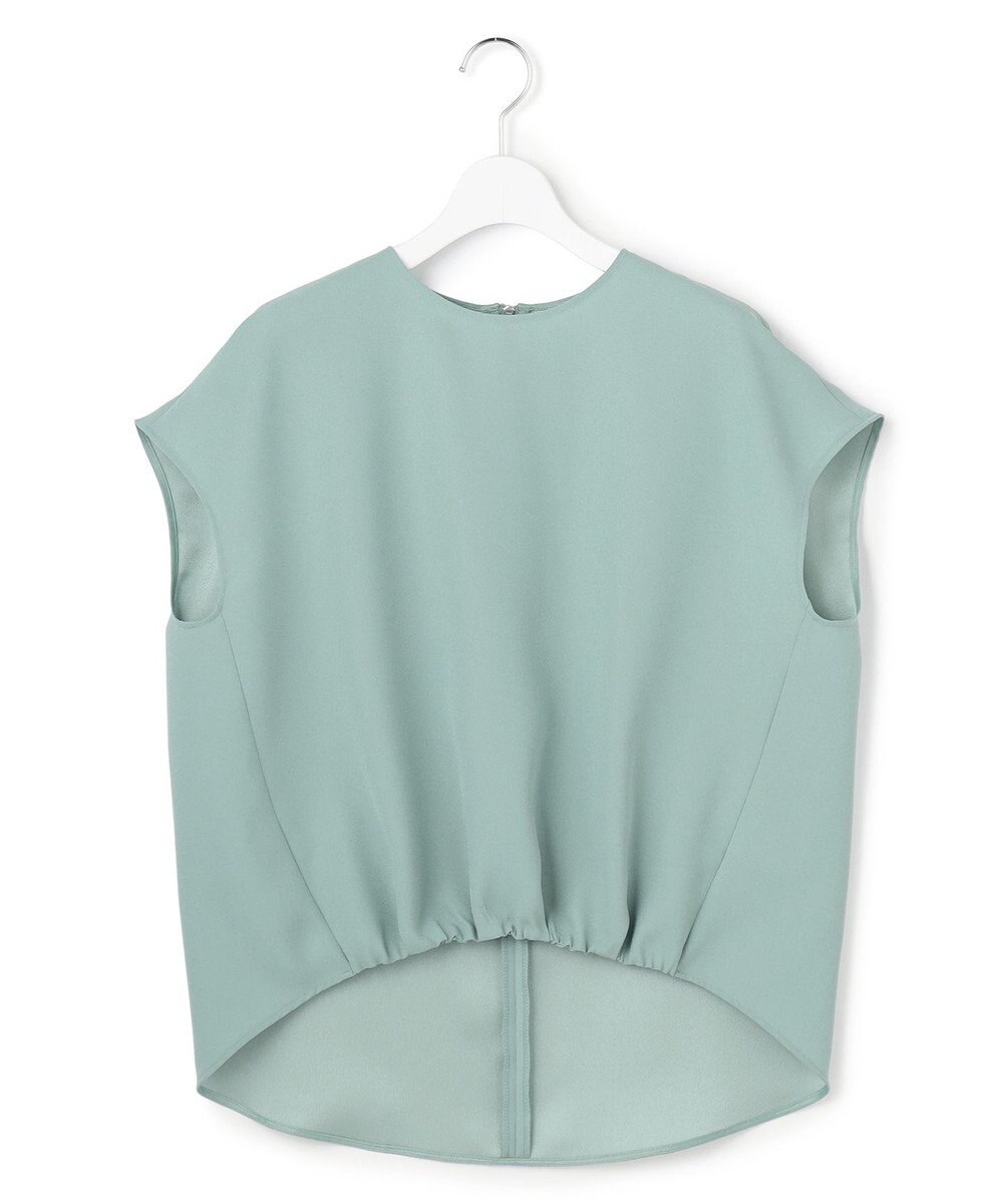 ICB 【先行予約】 FluidBackSatin フレンチスリーブブラウス 