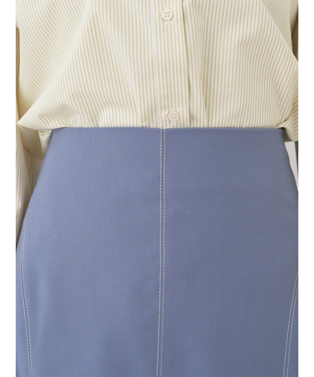 earth music&ecology 配色ステッチパネルフレアスカート 