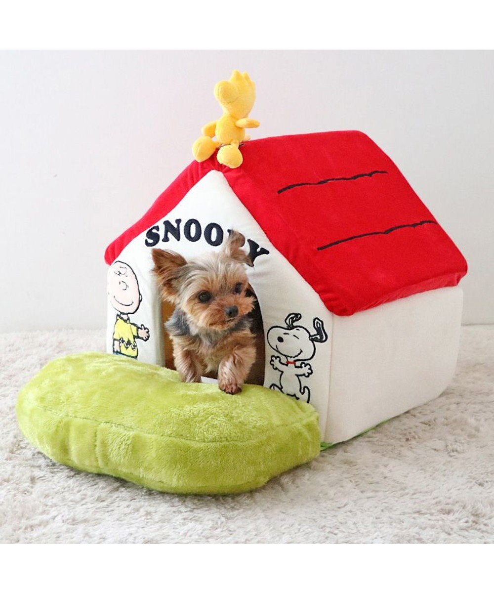 PET PARADISE スヌーピー お庭付き赤い屋根 折り畳みハウス【小】 