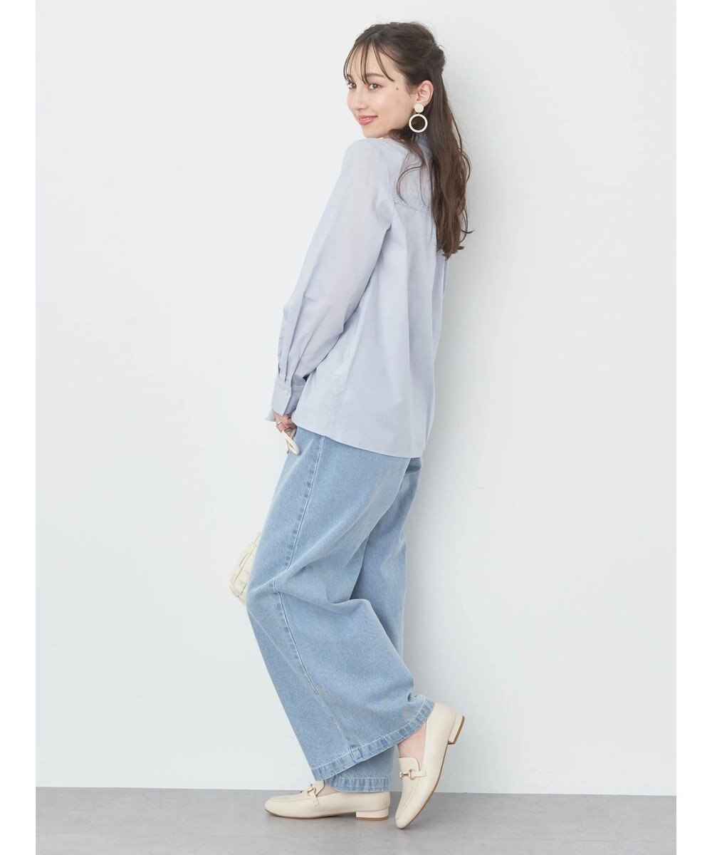 earth music&ecology ピンタックレースブラウス 