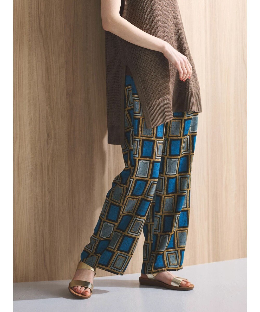 Green Parks アフリカン柄イージーパンツ 