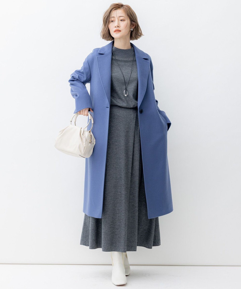 23区 【洗える】ウールミルドジャージー ボトルネック プルオーバー 