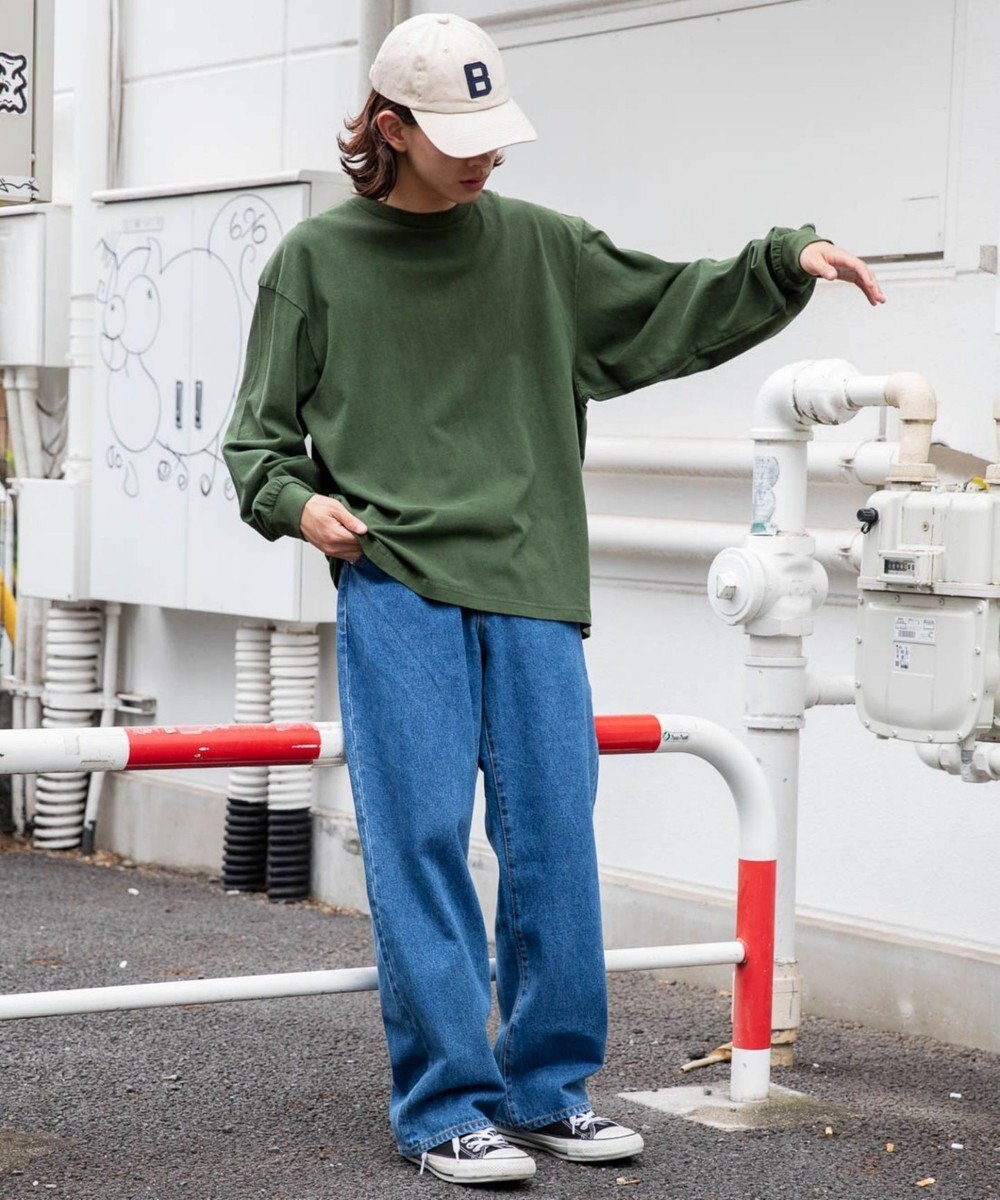 WEGO ピグメントクルーネックロンT 