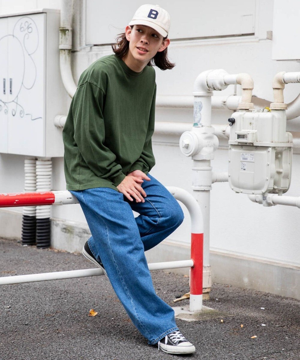 WEGO ピグメントクルーネックロンT 