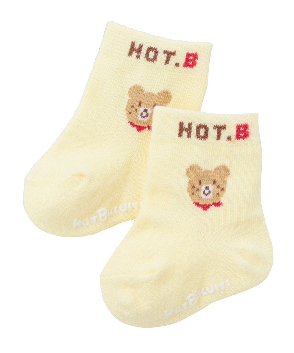 MIKI HOUSE HOT BISCUITS 【7-8cm】 ワンポイント ベビーソックス 