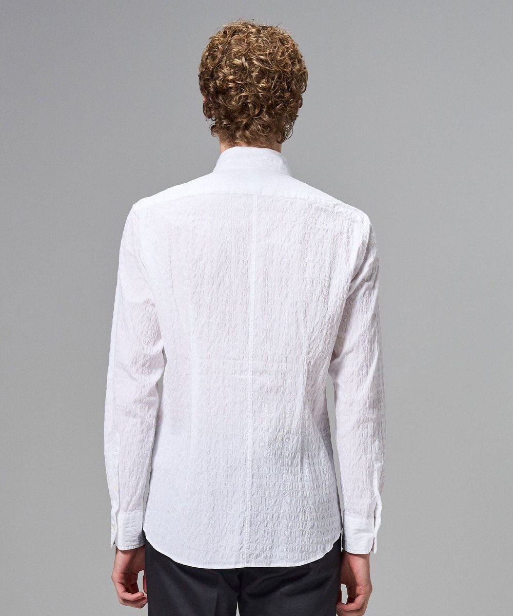 JOSEPH HOMME 新柄【オリジナル素材】ラティスジャガードストレッチ　ウィングカラーシャツ 