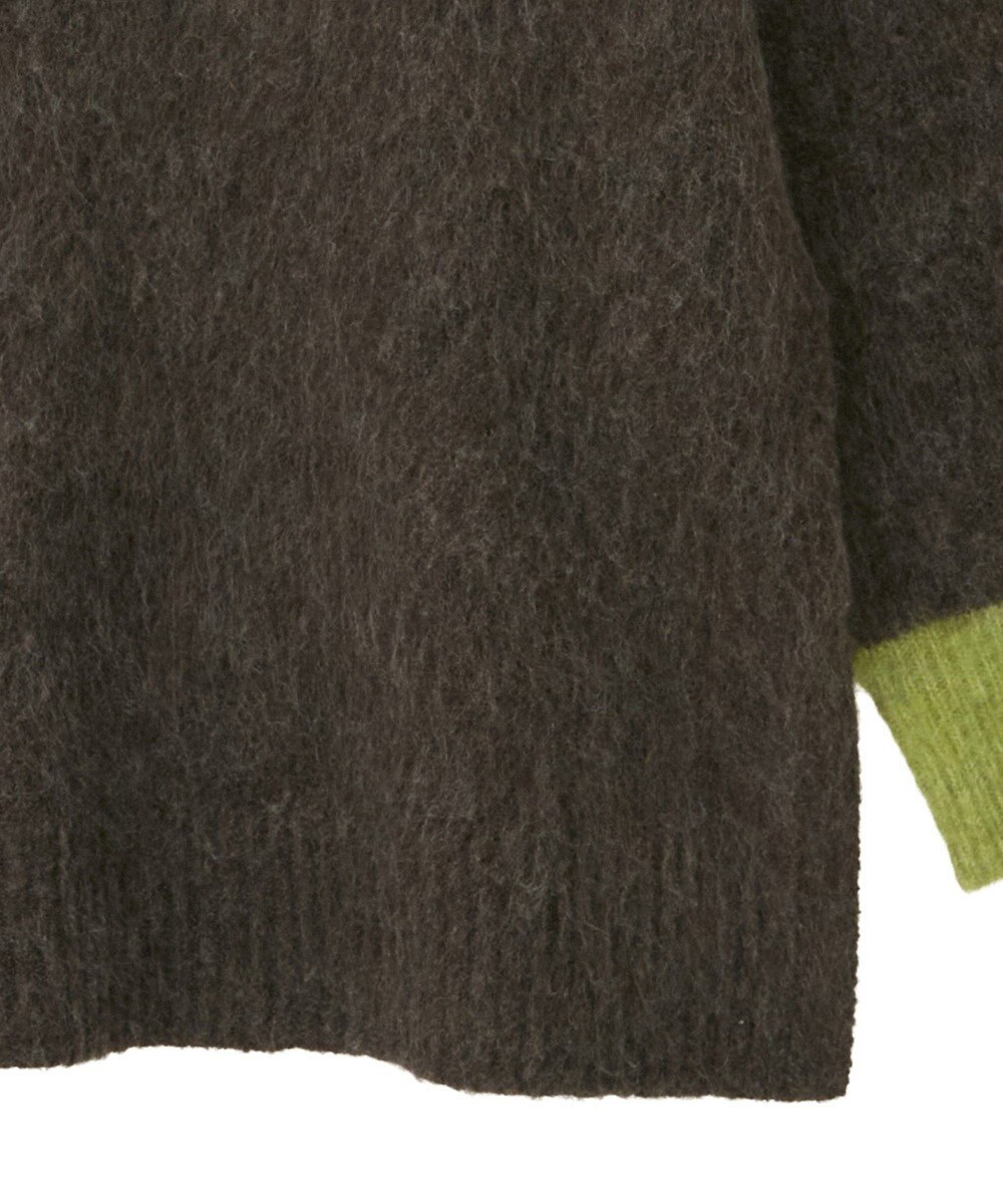 AMERICAN HOLIC 起毛バイカラーニットプルオーバー 