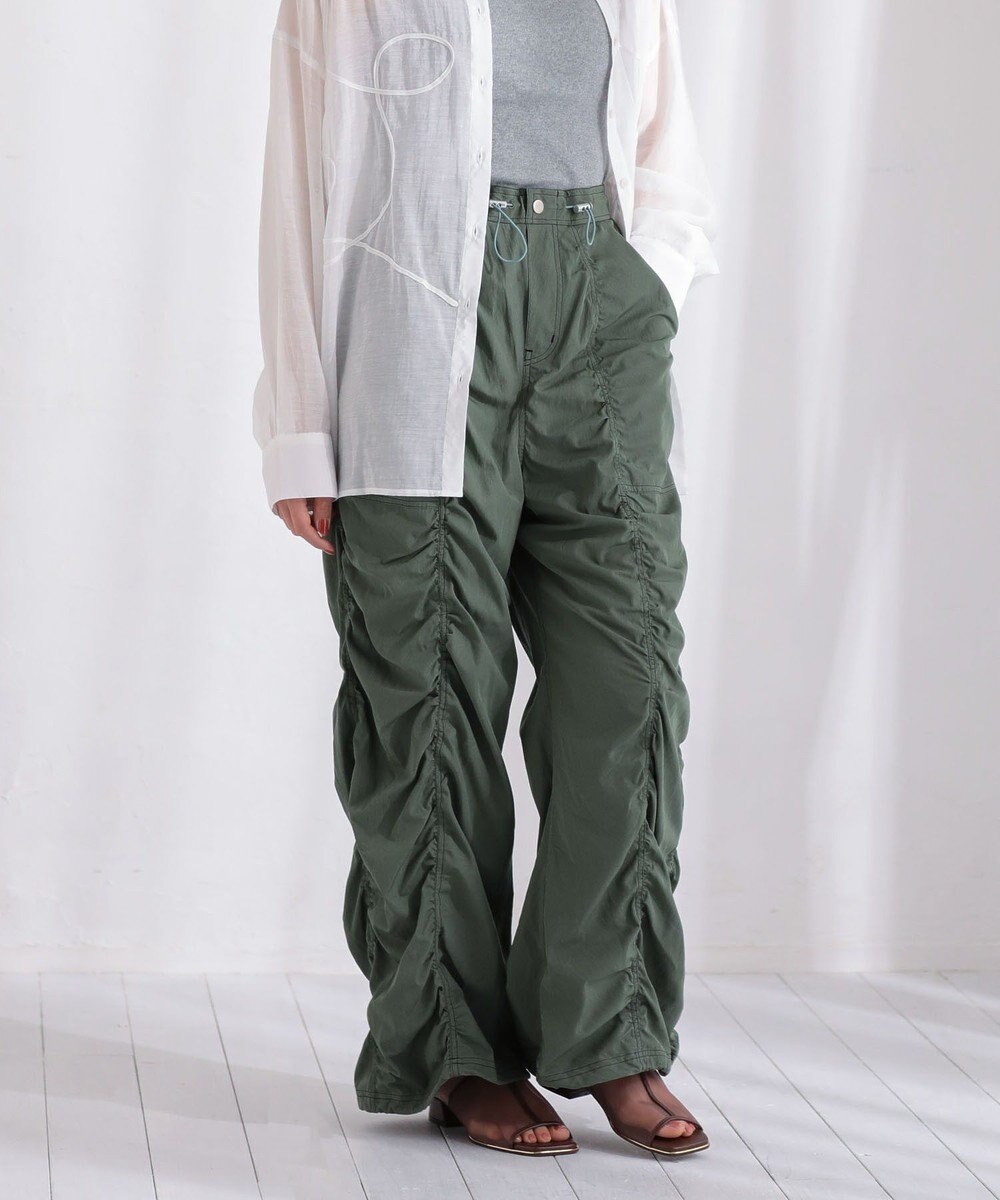 Green Parks ・ＳＵＧＡＲ　ＳＰＯＯＮ　配色ｓｔギャザーパンツ 