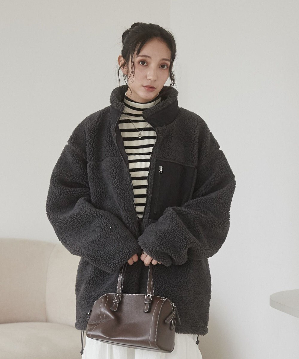 WEGO 【ユニセックス着用ITEM/SMLサイズ展開】ボアブルゾン 