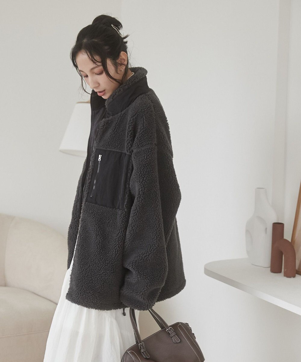 WEGO 【ユニセックス着用ITEM/SMLサイズ展開】ボアブルゾン 