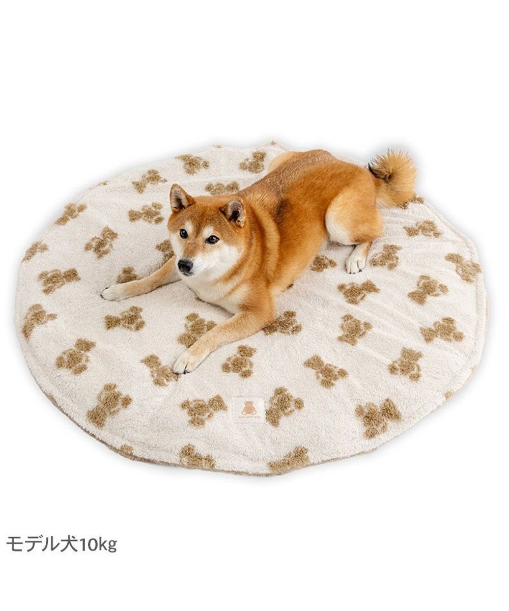 PET PARADISE ペットパラダイス くまちゃん織り 遠赤外線 ボアマット 丸型 Ｍ 