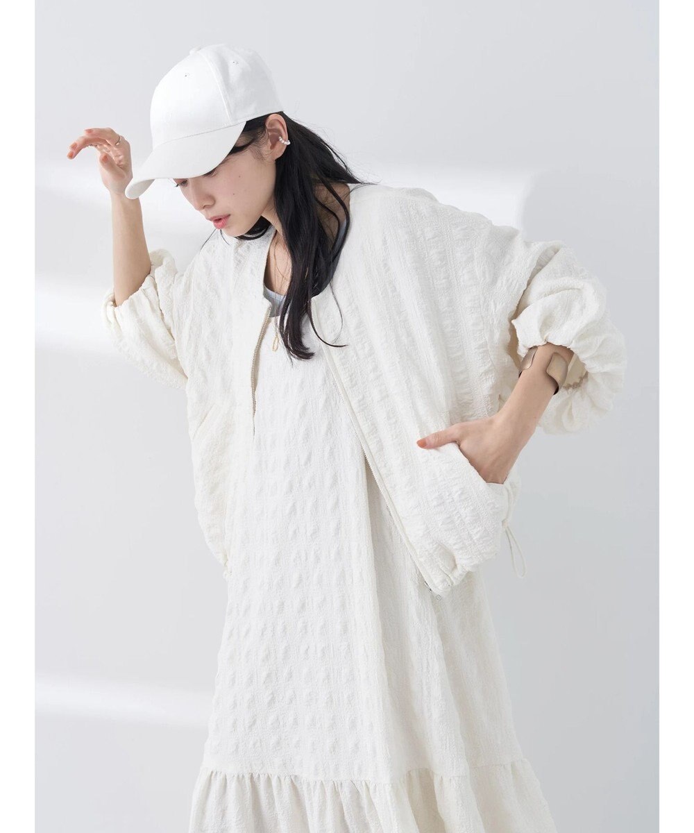 earth music&ecology シャーリングタックスリーブブルゾン 