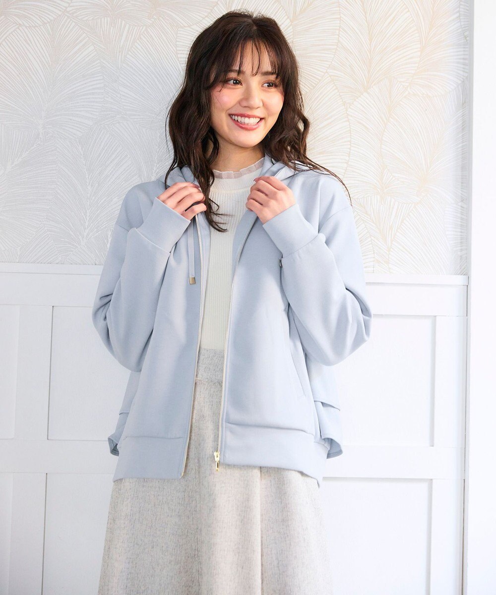 Feroux 【洗える・新色追加】バックフリル ダンボールパーカー 