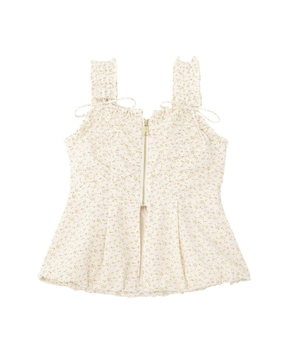 earth music&ecology フラワーペプラムビスチェ 