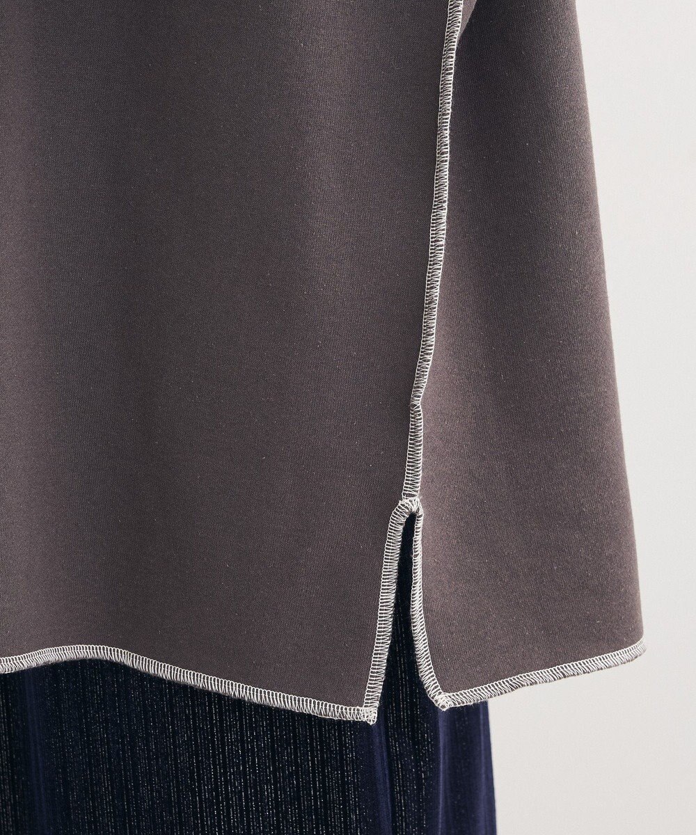 Green Parks 裏起毛配色ステッチロゴチュニック 