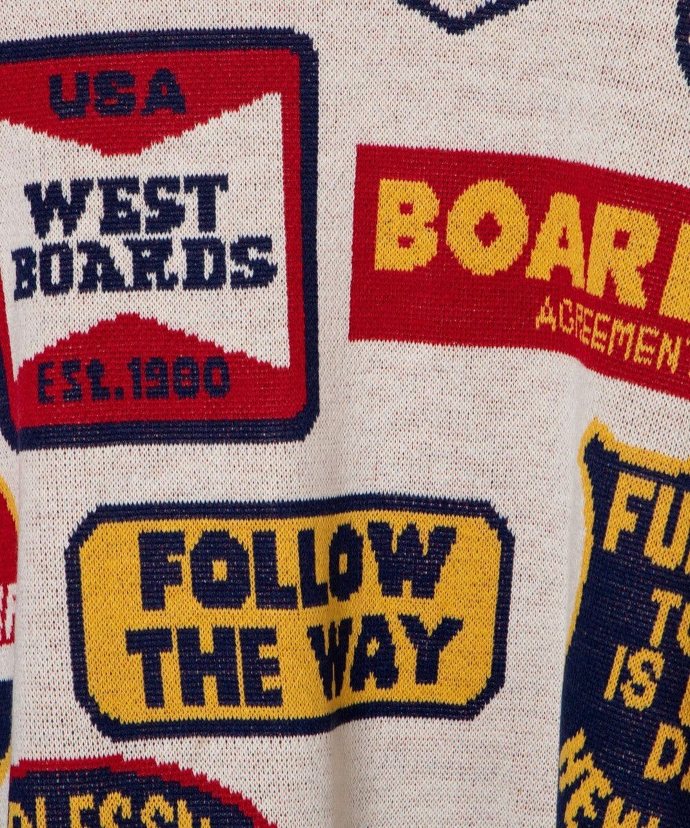 WEGO ルーズフィット総柄カーディガン 