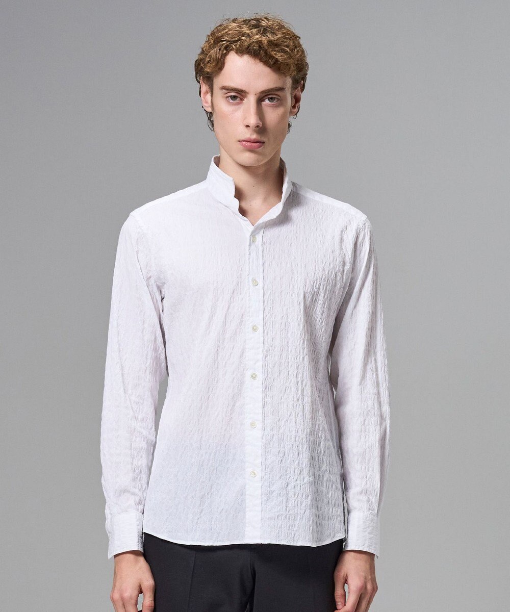 JOSEPH HOMME 新柄【オリジナル素材】ラティスジャガードストレッチ　ウィングカラーシャツ 