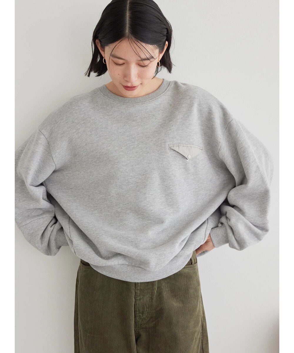 AMERICAN HOLIC ポケット付きバックドレープ裏毛プルオーバー 