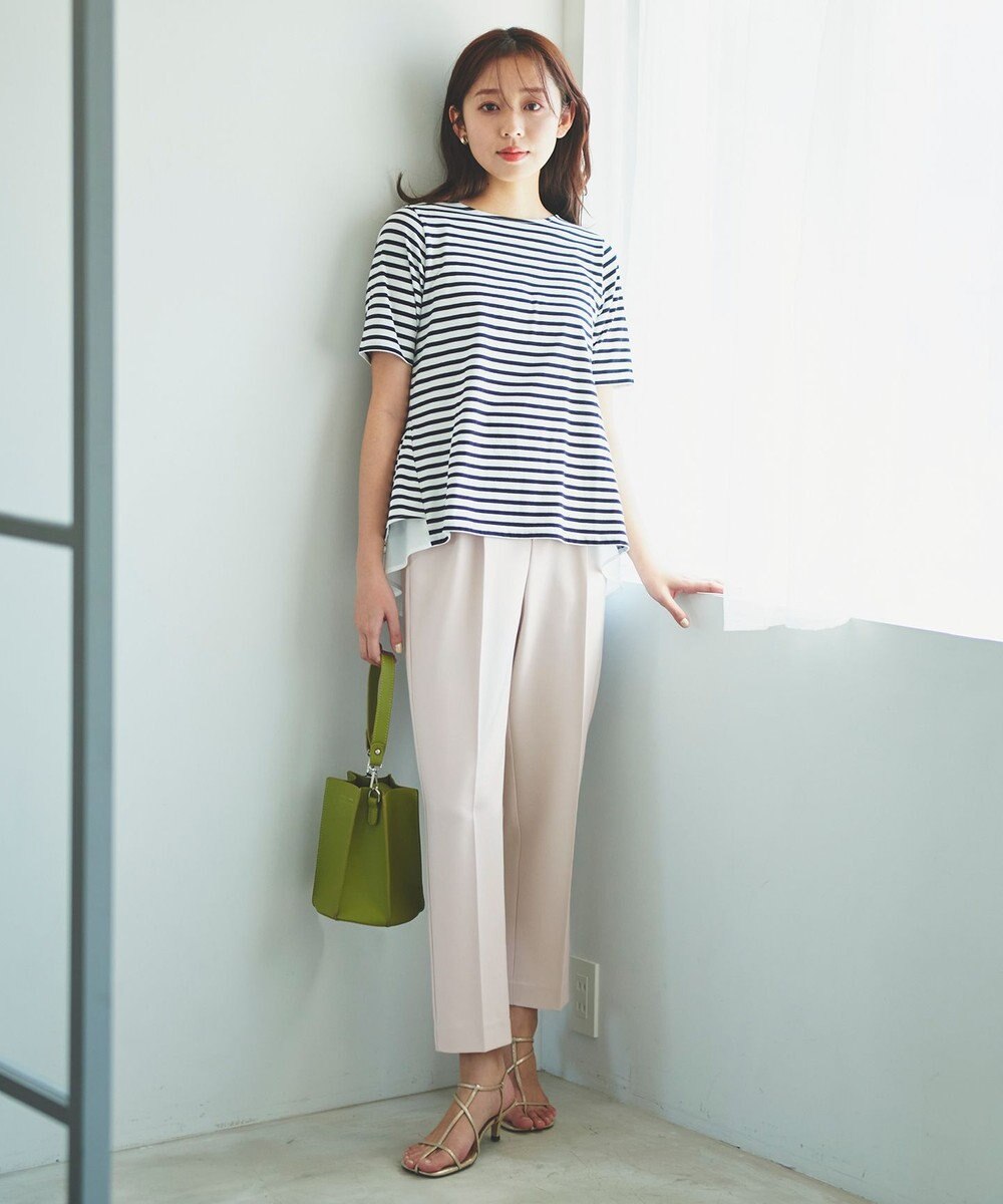 Feroux 【UVケア】バックペプラムチュニック Tシャツ 