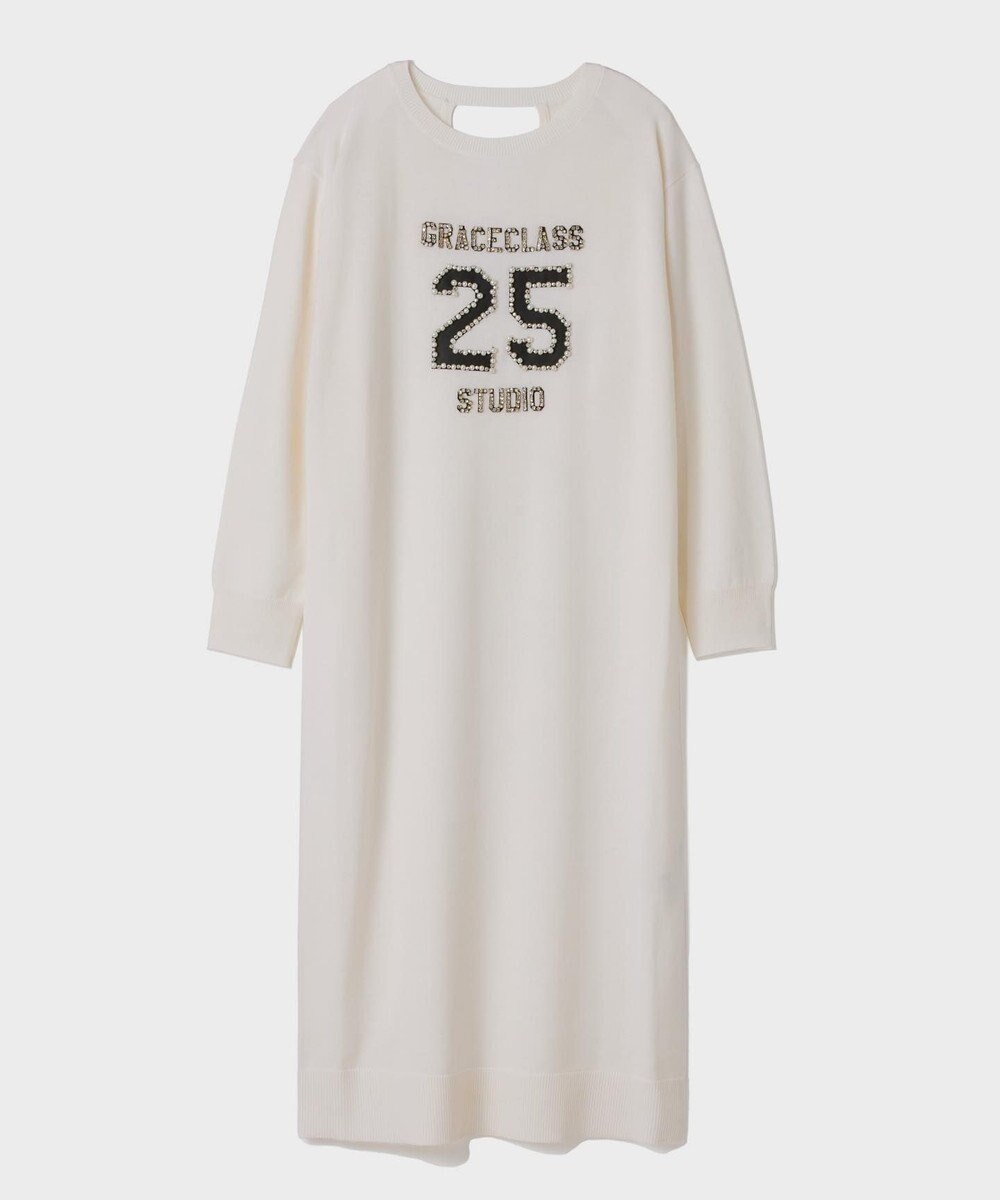 GRACE CONTINENTAL ナンバーモチーフニットワンピース 