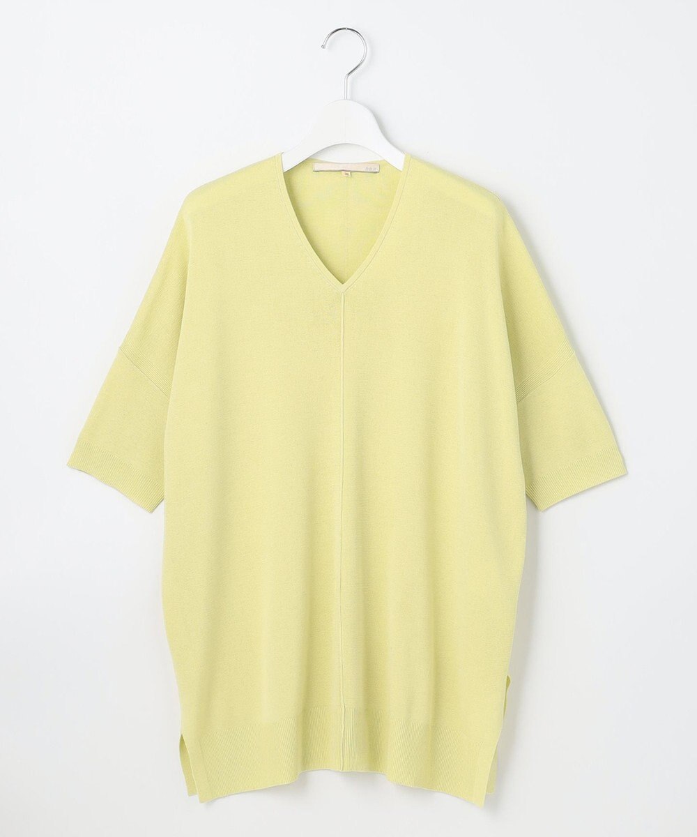 自由区 【新型登場！/WEB限定カラー有】ハイツイストコットンアセテート ニット5分袖 