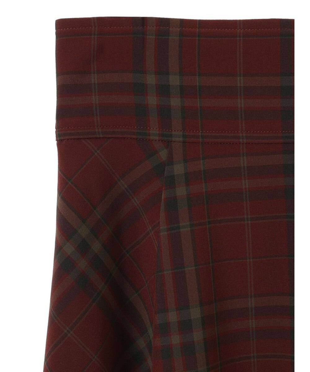 earth music&ecology バックレースアップチェックスカート 