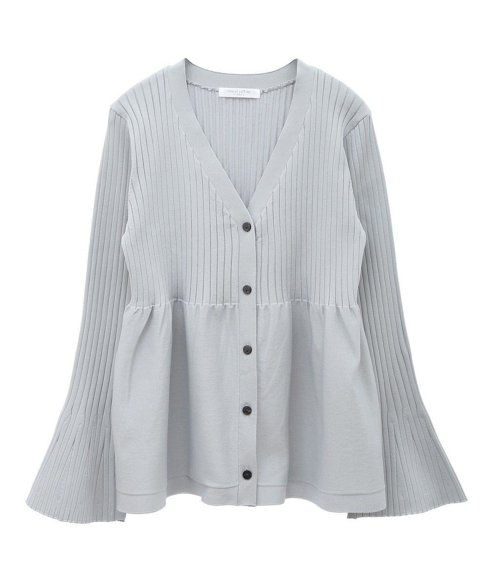 Green Parks ペプラムニットカーディガン 