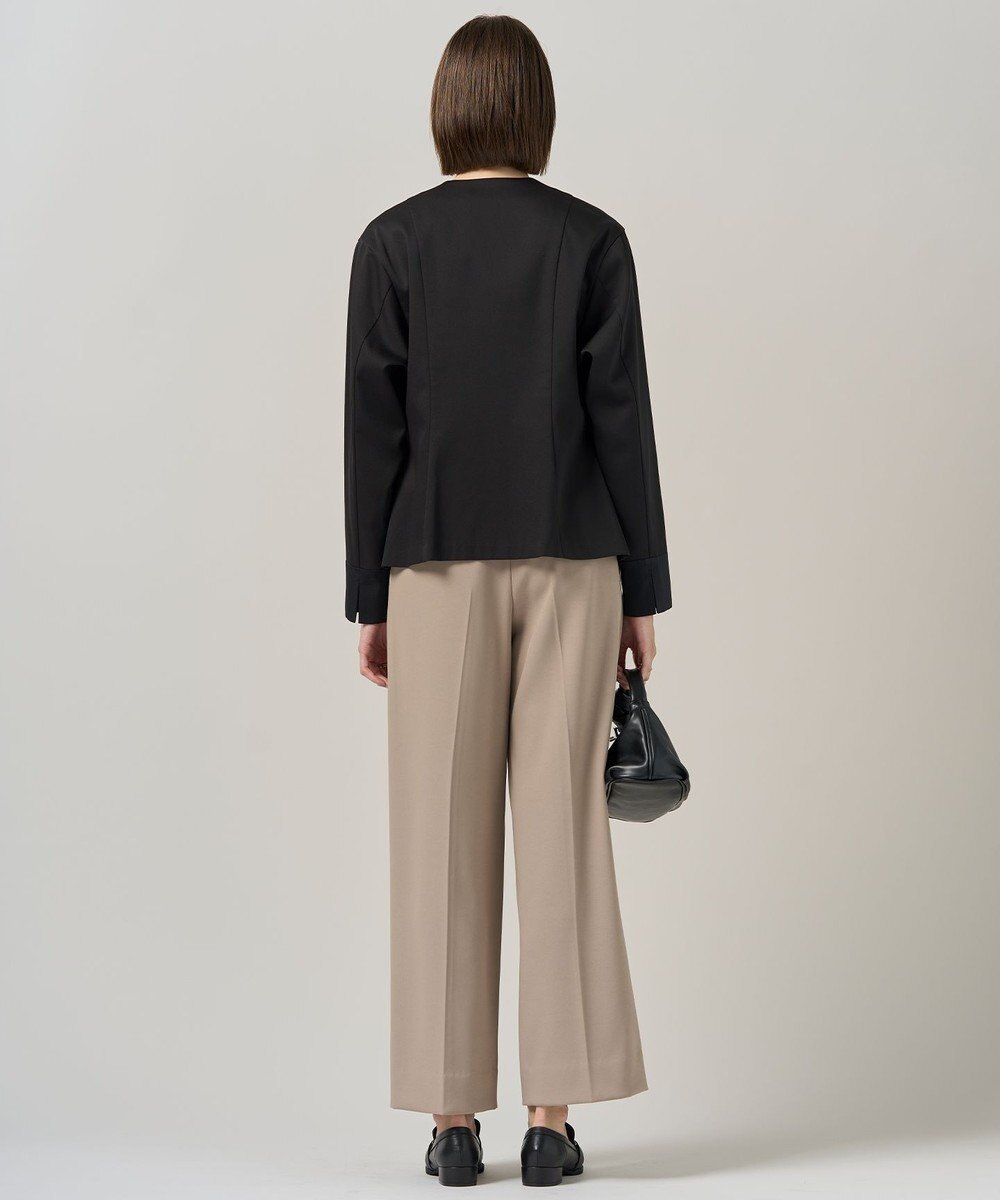 ICB 【CLASSY.掲載・裏起毛】 ウォームサテン カーディガンブラウス 