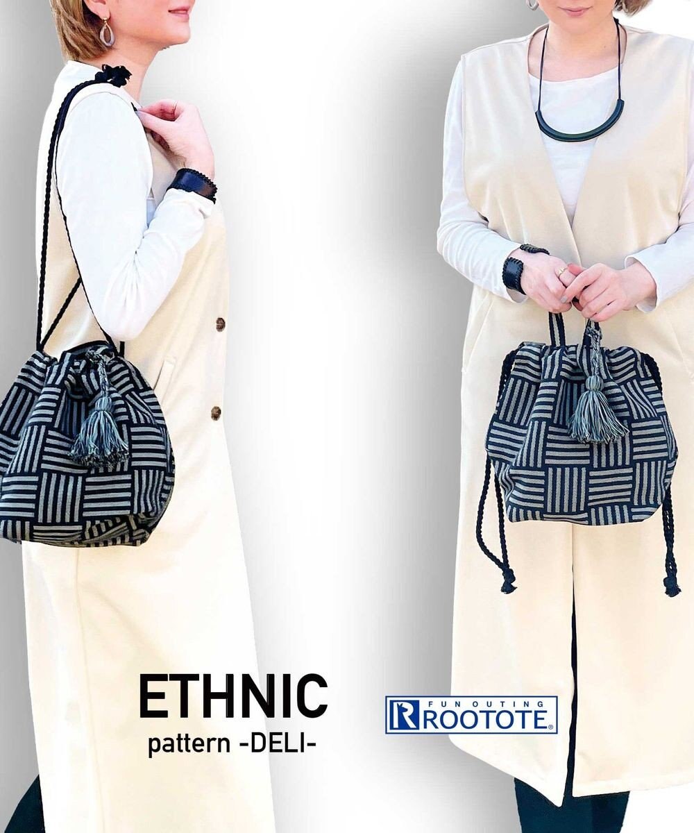 ROOTOTE 1241【巾着タイプ】LT.デリ.エスニックパターン-A 