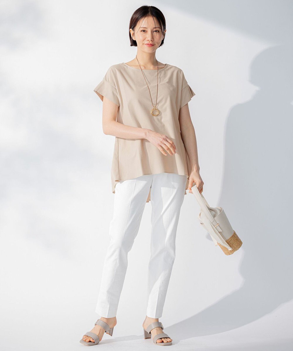 自由区 【WEB限定】【UVケア・吸汗速乾・洗える・XSサイズあり】ファンクショナルツイストジャージー カットソー 