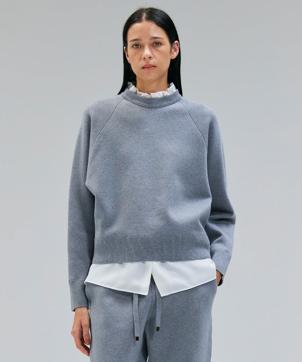 BEIGE， 【洗える】TAFT / コットンカシミヤスウェットニットトップス 