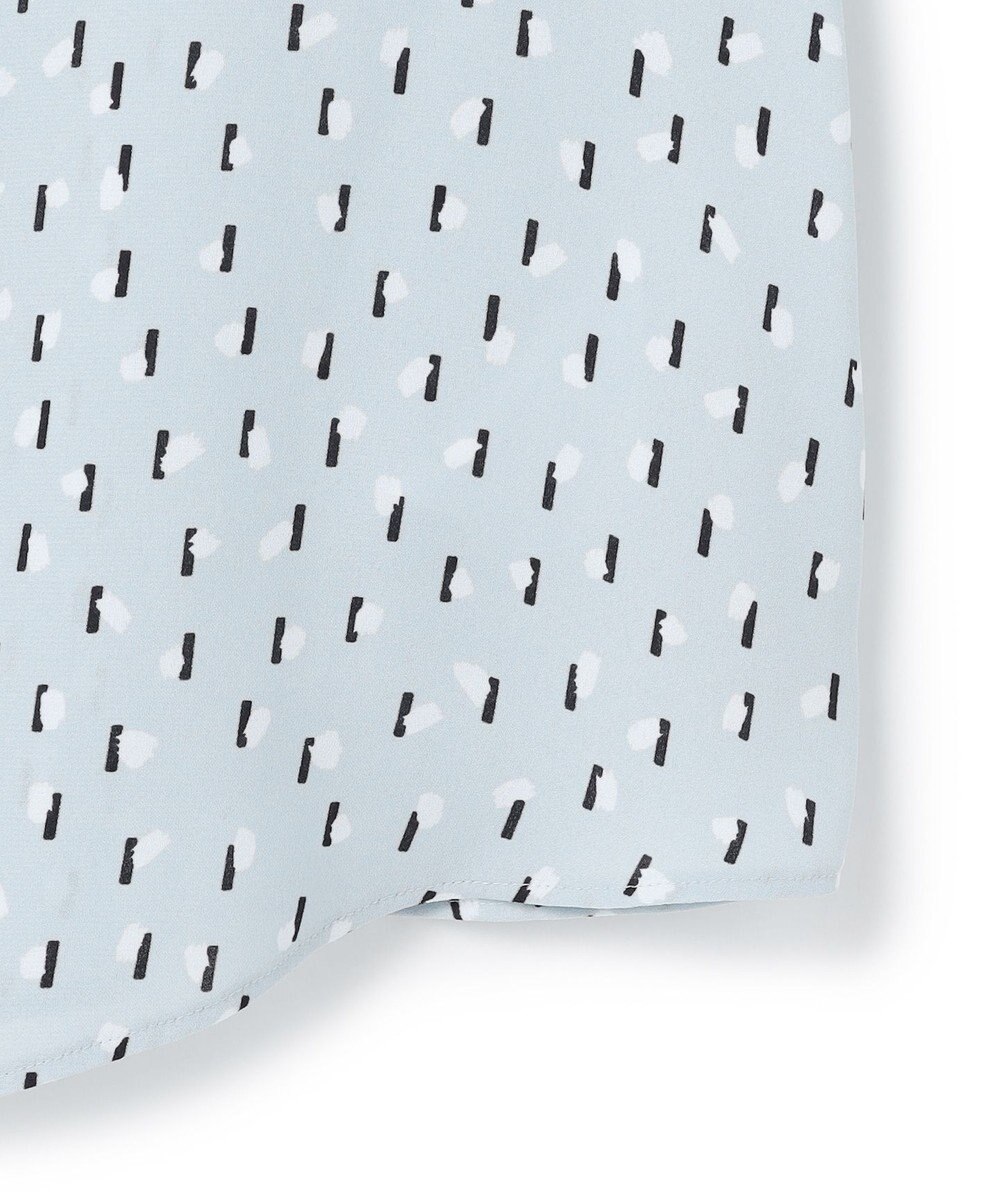 ICB L 【新色追加】BackSatinAmunzen 5分袖配色ボウタイブラウス 