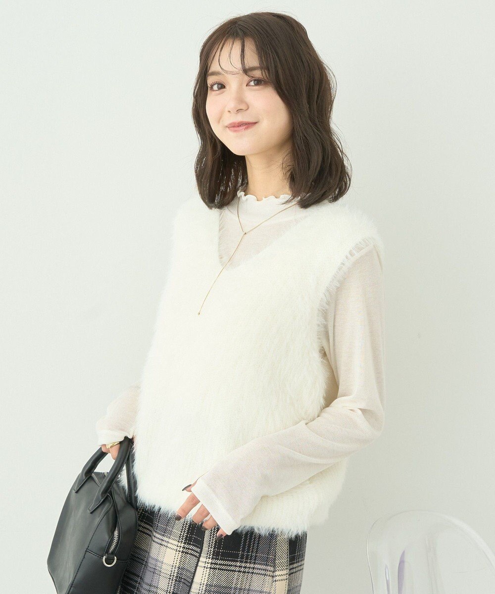 earth music&ecology シャギーベスト 