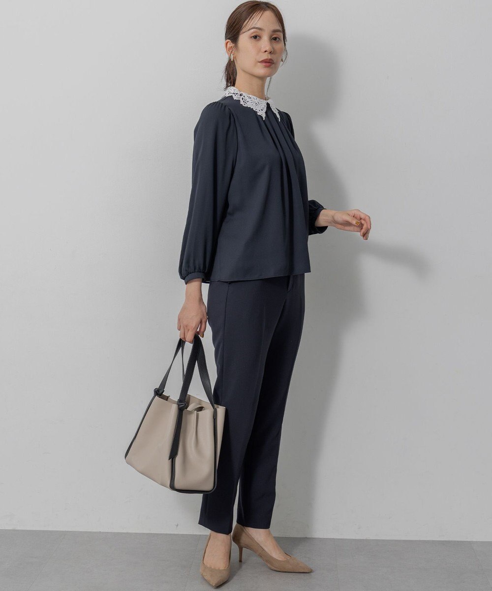 組曲 S 【WEB限定・2WAY】ジョーゼットシフォンレース襟 ブラウス 