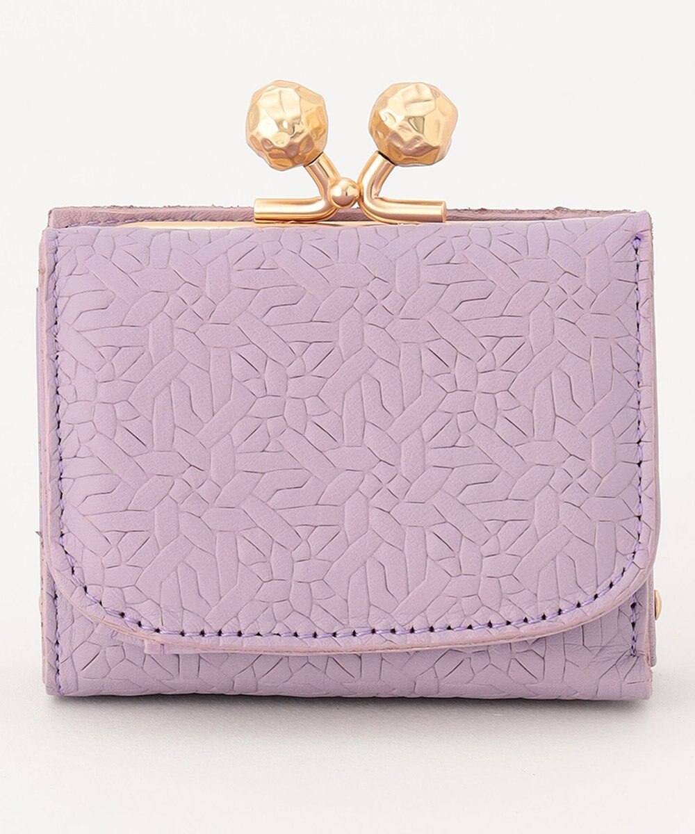 UNBILLION perche 抗菌レザー型押し外がまミニウォレット 