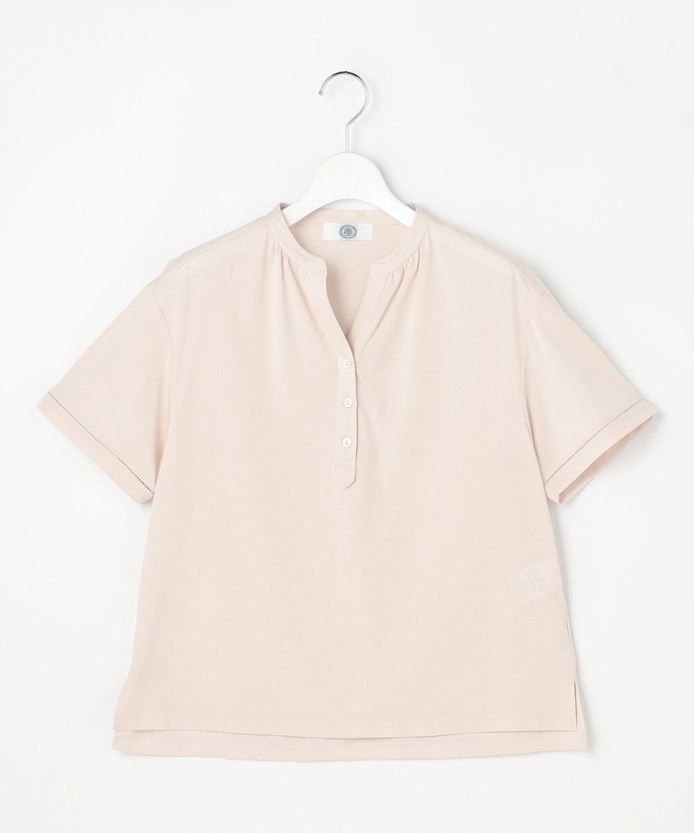 J.PRESS LADIES L プレーティングジャージー バンドカラー カットソー 