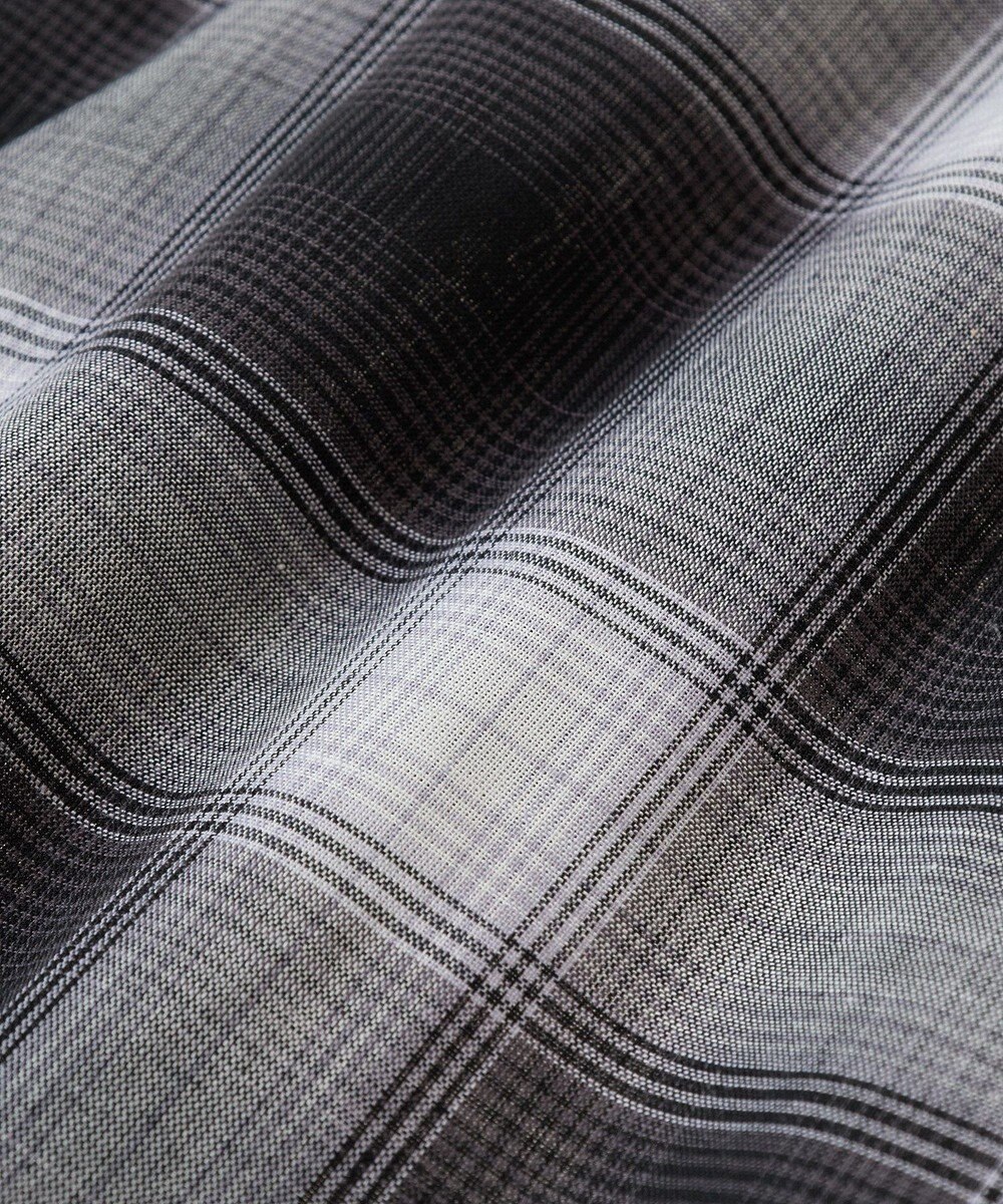 Green Parks 綿麻混フレンチスリーブスキッパーシャツ 