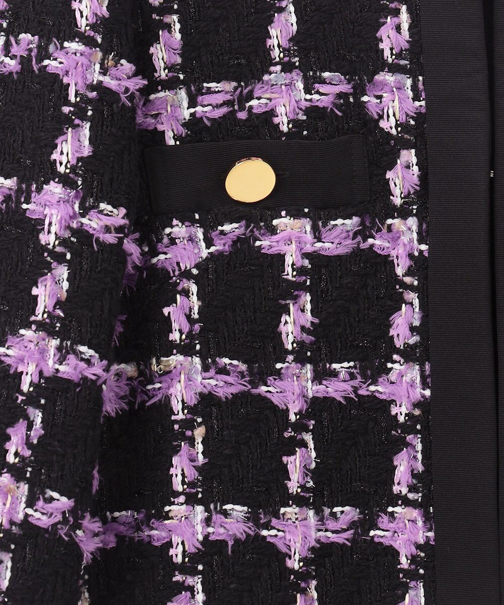 GRACE CONTINENTAL フェザーチェックツイードコート 