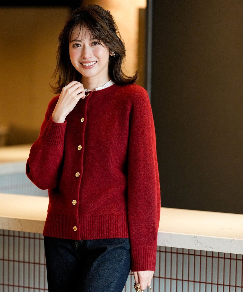 ANY SIS S 【前後着用可能】Airニット カーディガン 