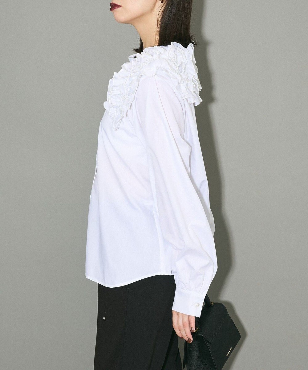 Green Parks フリルビッグカラーブラウス 