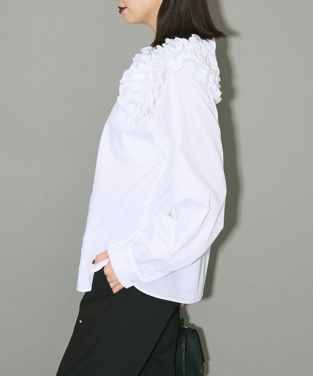 Green Parks フリルビッグカラーブラウス 
