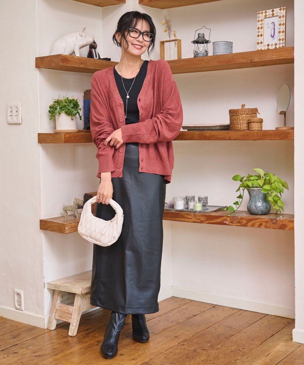 WEGO 【WEB限定/2025年秋冬新作//洗濯可/MLサイズ展開/ユニセックス着用ITEM】ドロップショルダーカーディガン 