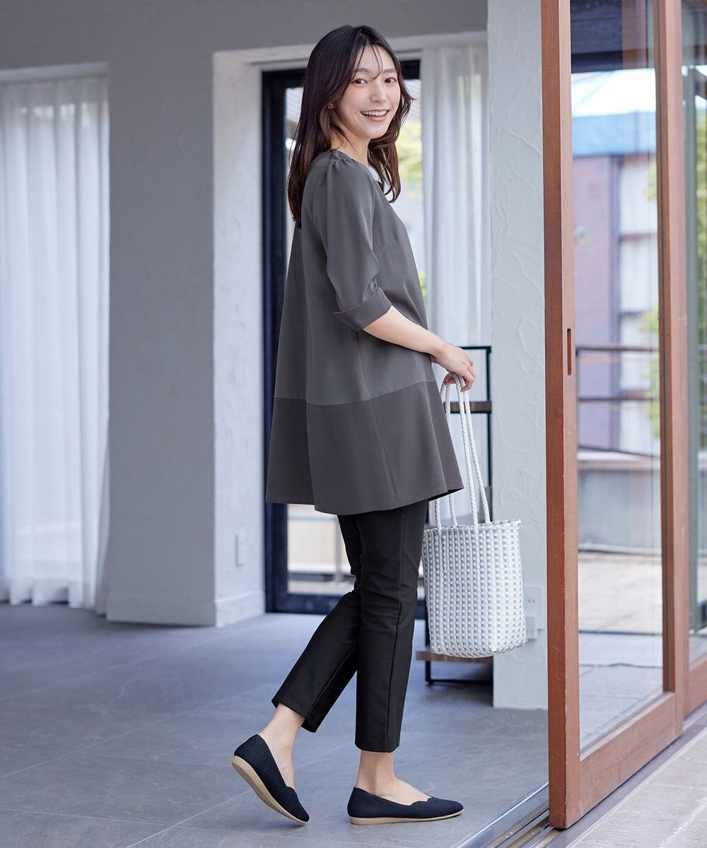 Tiaclasse L 【洗える】バイカラーチュニック 