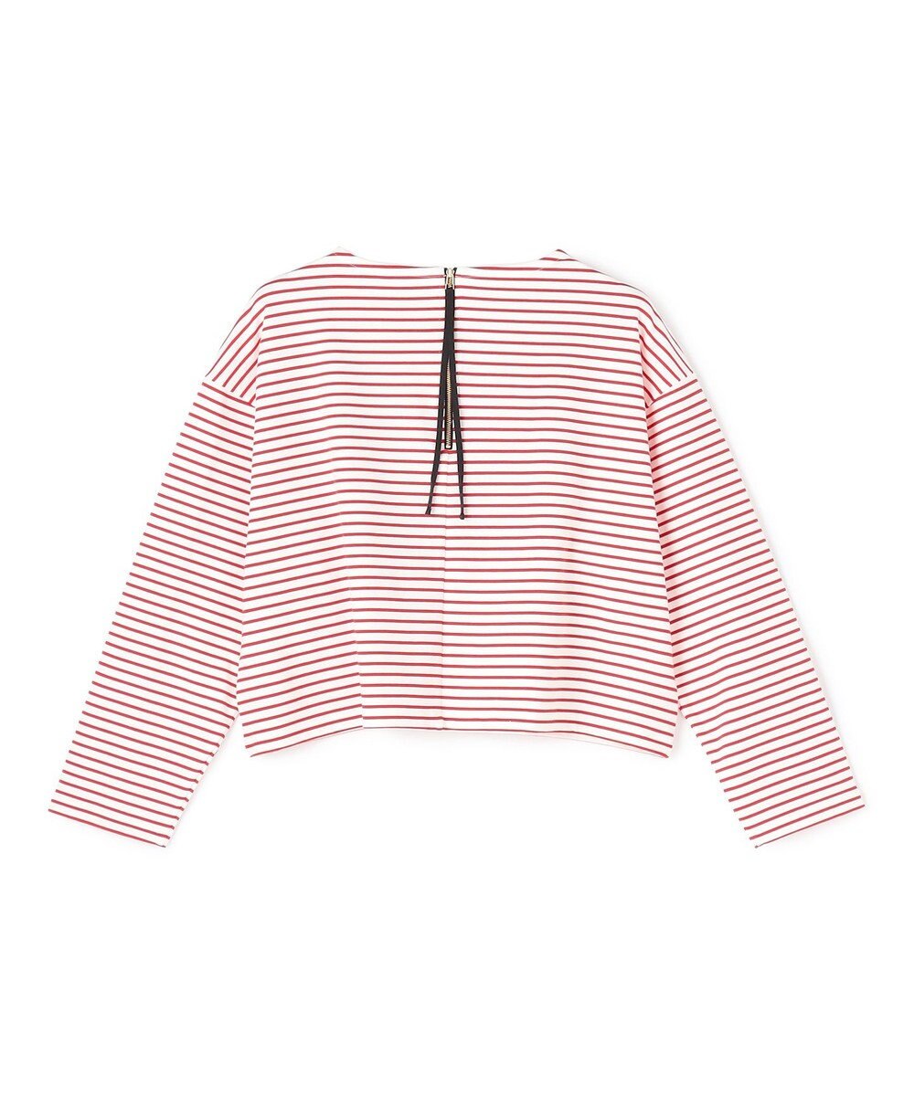 UNFILO ドライタッチリブ バックZIP ボーダートップス 