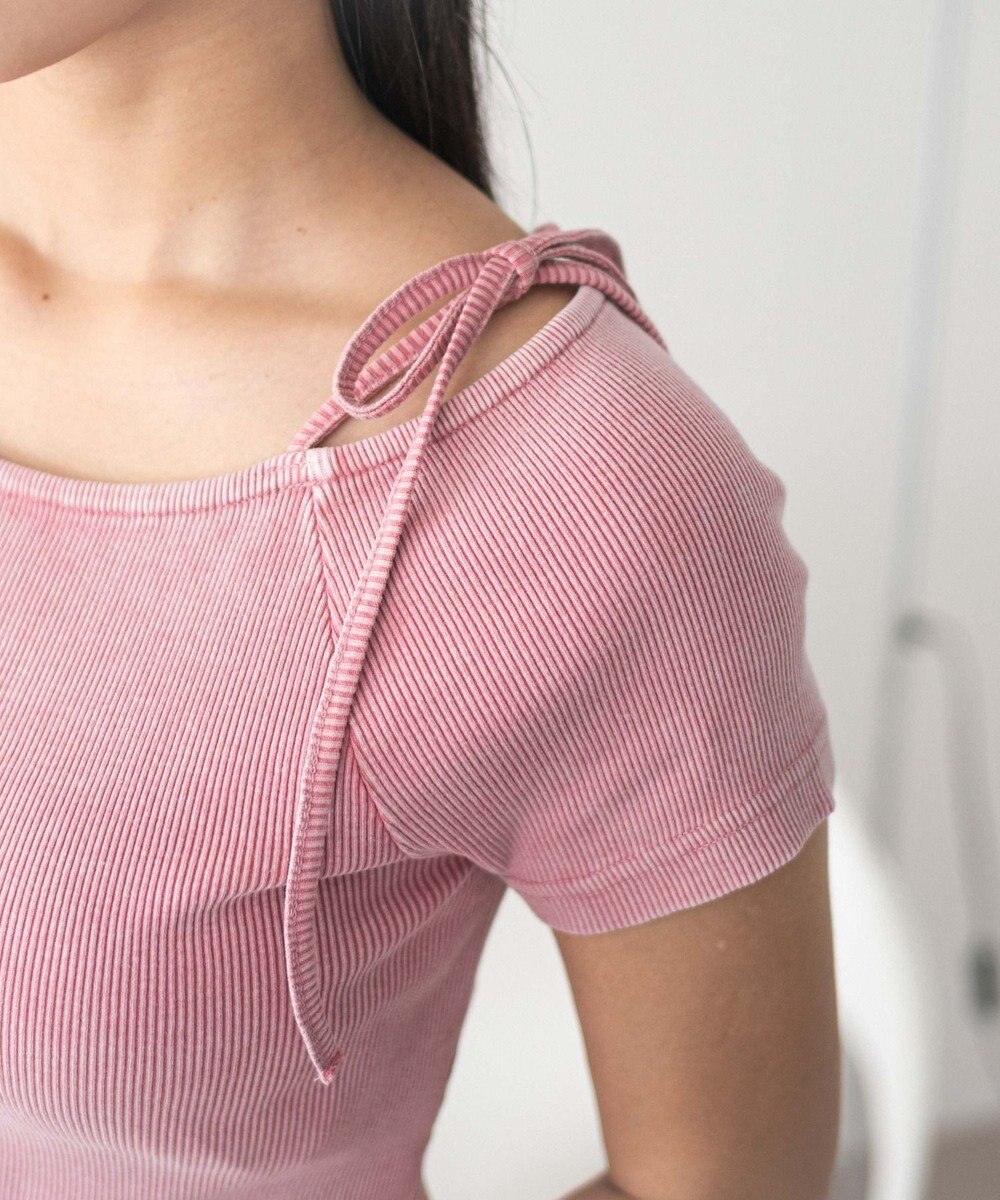 WEGO ヴィンテージウォッシュオフショルちびT 