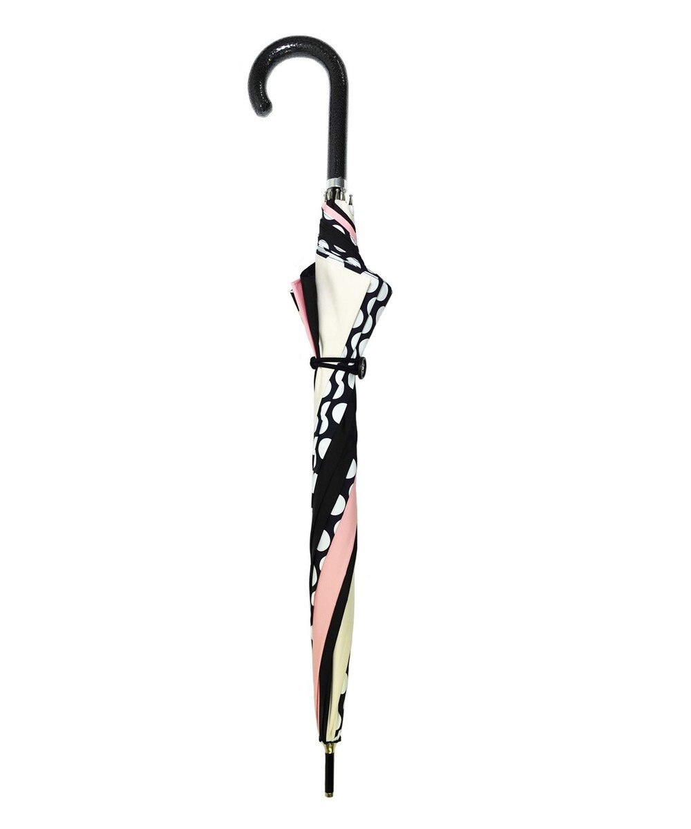 +RING レディース向け プラスリング 長傘 60cm BLK/PNK T1348 
