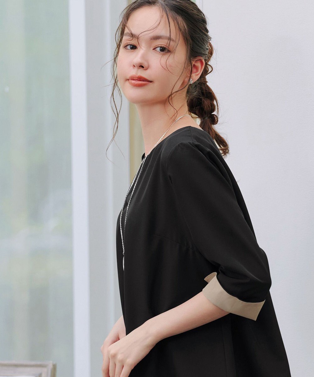 Tiaclasse L 【洗える】バイカラーチュニック 