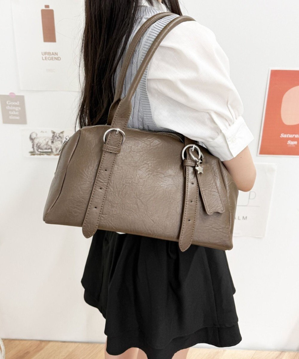 WEGO リップチャーム付きボストンバッグ 