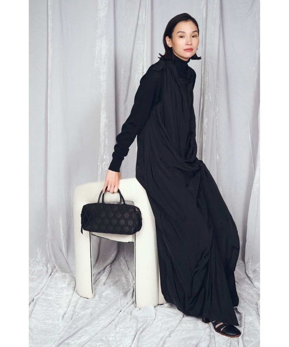 MIYABIYA 【撥水加工】篭目大柄エンボスボンディングミニボストン 